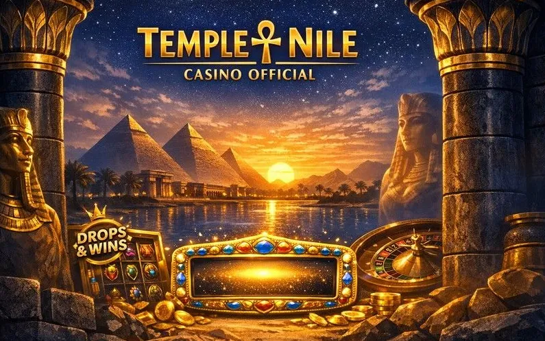 Temple Nile casino games lobby hero banner