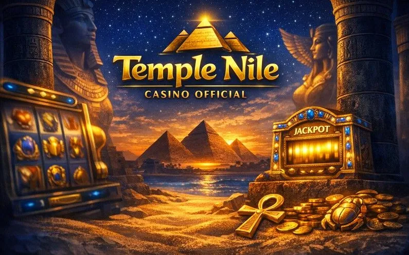 Temple Nile Casino home page hero banner